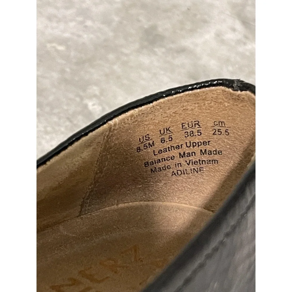 Naturalizer Adiline Loafer Shoes Womens Size 8.5 Black Patent Leather Platform